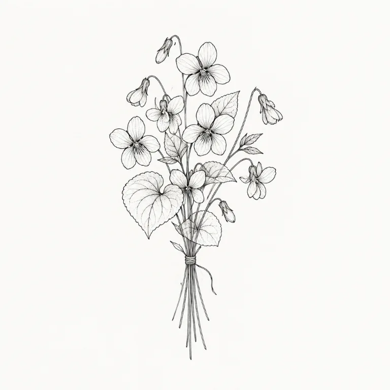 Mit KI erstelltes Bild im Stil Birth Flower Tattoo