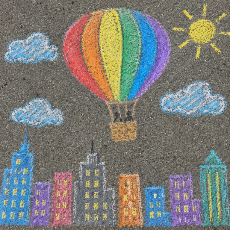 Mit KI erstelltes Bild im Stil Chalk Art