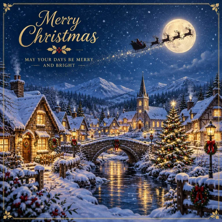 Mit KI erstelltes Bild im Stil Christmas Card