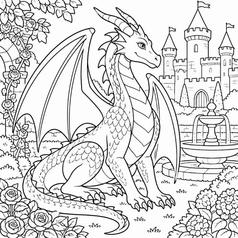 Mit KI erstelltes Bild im Stil Coloring Book