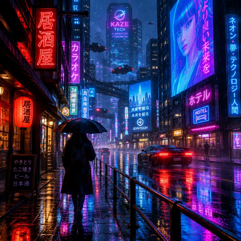 Mit KI erstelltes Bild im Stil Cyberpunk