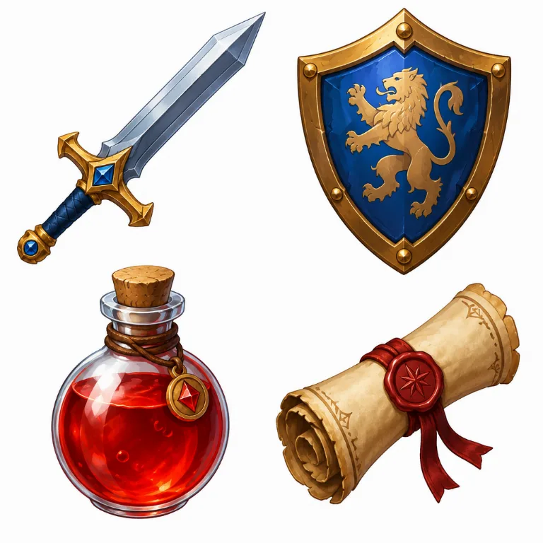 Mit KI erstelltes Bild im Stil Game Assets