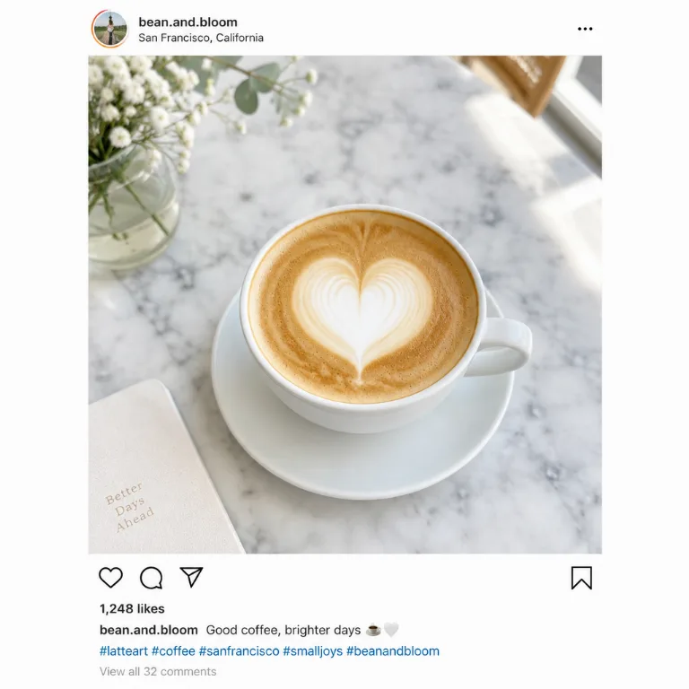 Mit KI erstelltes Bild im Stil Instagram Post