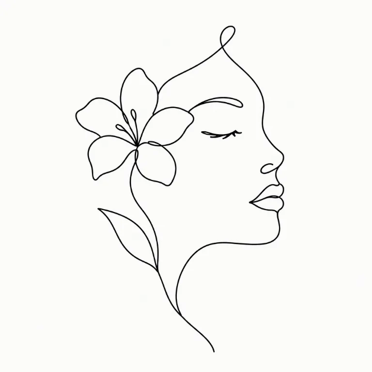 Mit KI erstelltes Bild im Stil Line Art