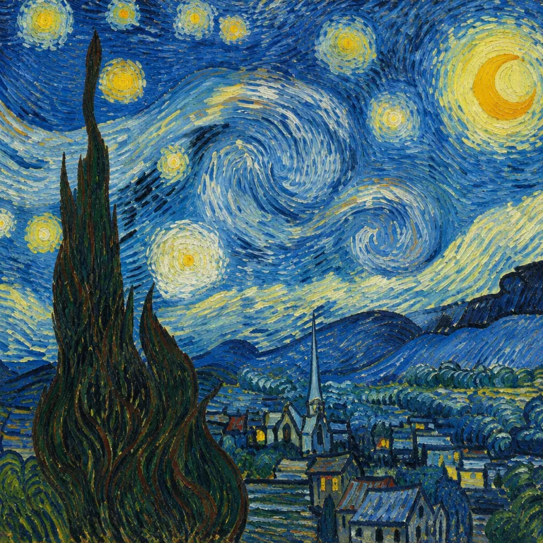Mit KI erstelltes Bild im Stil Van Gogh